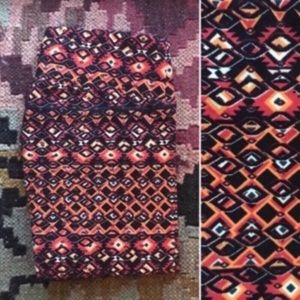 LuLaRoe - One Size Leggings - Orange/Black